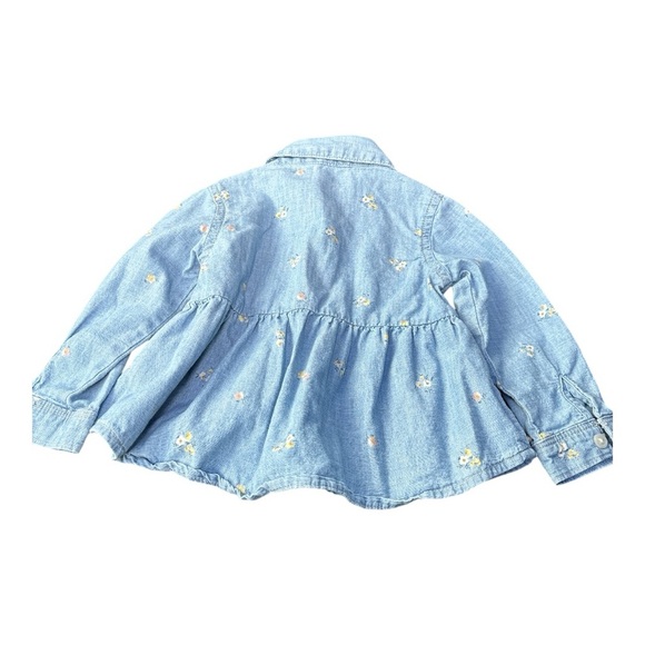 OshKosh B'gosh Blue Floral Blouse - Picture 2 of 3